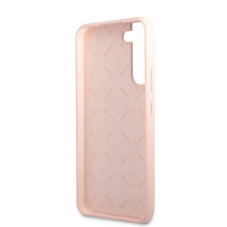 Guess GUHCS22MLSLMGPP S22+ S906 różowy/pink hardcase Silicone Script Metal Logo