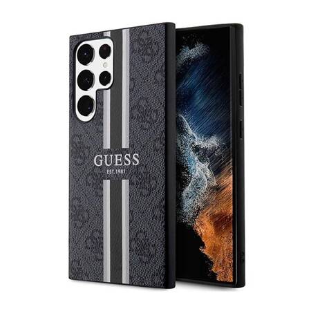 Guess GUHCS23LP4RPSK S23 Ultra S918 czarny/black hardcase 4G Printed Stripe