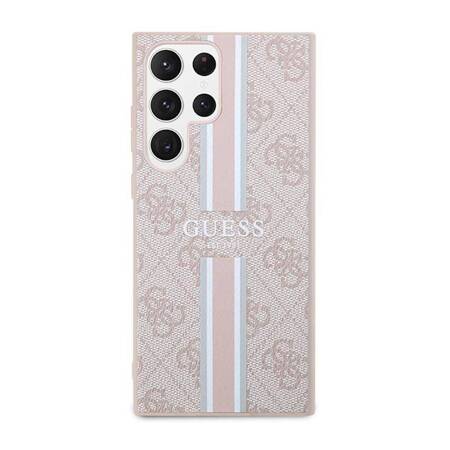 Guess GUHCS23LP4RPSP S23 Ultra S918 różowy/pink hardcase 4G Printed Stripe