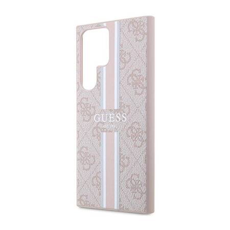 Guess GUHCS23LP4RPSP S23 Ultra S918 różowy/pink hardcase 4G Printed Stripe