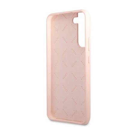 Guess GUHCS23MLSLMGPP S23+ S916 różowy/pink hardcase Silicone Script Metal Logo