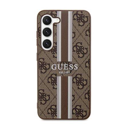 Guess GUHCS23MP4RPSW S23+ S916 brązowy/brown hardcase 4G Printed Stripe