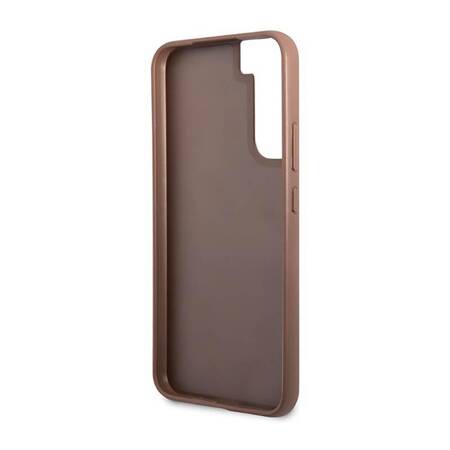 Guess GUHCS23SG4GFBR S23 S911 brązowy/brown hard case 4G Metal Gold Logo