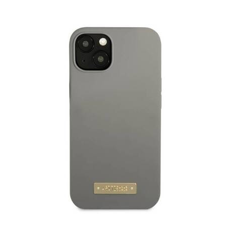 Guess GUHMP13SSPLG iPhone 13 mini 5,4" szary/grey hard case Silicone Logo Plate MagSafe