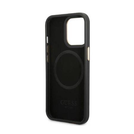 Guess GUHMP13XU4GPRK iPhone 13 Pro Max 6,7" czarny/black hard case 4G Logo Plate MagSafe