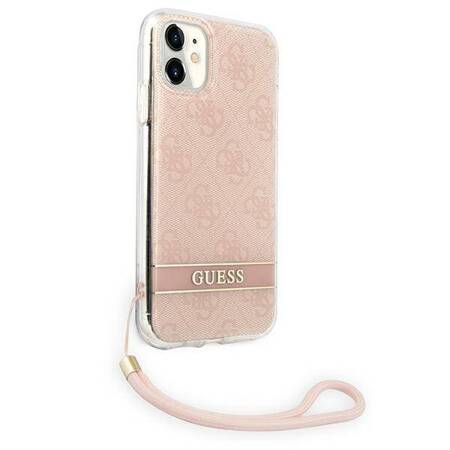 Guess GUOHCN61H4STP iPhone 11 różowy/pink hardcase 4G Print Strap