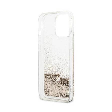 Guess GUOHCP14LGLHFLGO iPhone 14 Pro 6,1" złoty/gold hardcase Glitter Charms