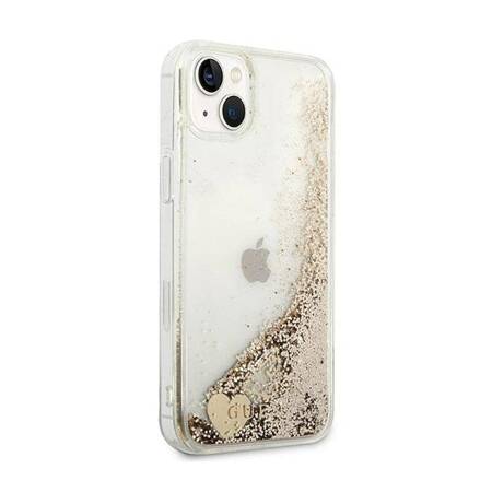 Guess GUOHCP14MGLHFLGO iPhone 14 Plus 6,7" złoty/gold hardcase Glitter Charms