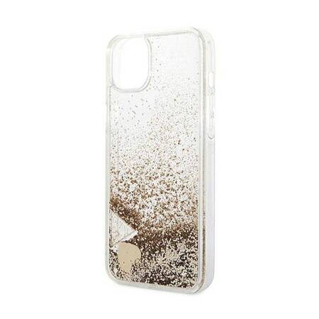 Guess GUOHCP14MGLHFLGO iPhone 14 Plus 6,7" złoty/gold hardcase Glitter Charms