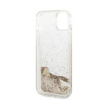 Guess GUOHCP14MGLHFLGO iPhone 14 Plus 6,7" złoty/gold hardcase Glitter Charms