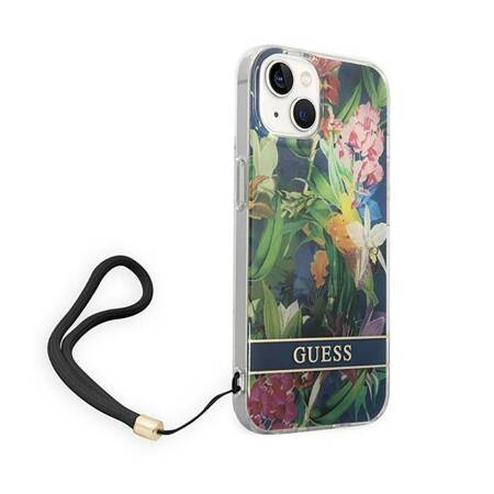 Guess GUOHCP14SHFLSB iPhone 14 6,1" niebieski/blue hardcase Flower Strap