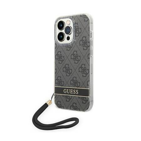 Guess GUOHCP14XH4STK iPhone 14 Pro Max 6,7" czarny/black hardcase 4G Print Strap