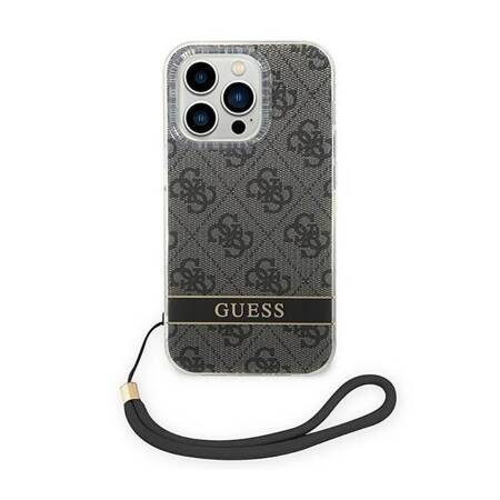 Guess GUOHCP14XH4STK iPhone 14 Pro Max 6,7" czarny/black hardcase 4G Print Strap