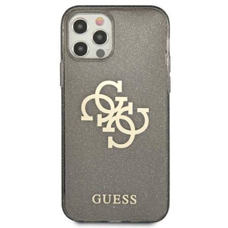 Guess Glitter 4G Big Logo - Etui iPhone 12 Pro Max (czarny)