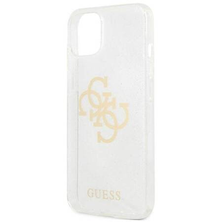 Guess Glitter 4G Big Logo - Etui iPhone 13 mini (przezroczysty)