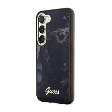 Guess Golden Marble Collection - Etui Samsung Galaxy S23 (czarny)