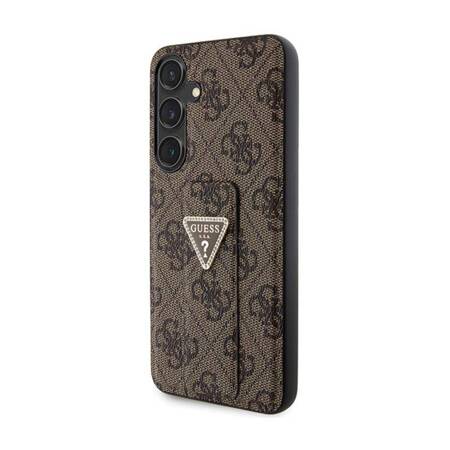 Guess Grip Stand 4G Triangle Strass Logo - Etui Samsung Galaxy S24 (brązowy)