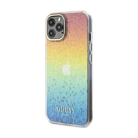 Guess IML Faceted Mirror Disco Iridescent - Etui iPhone 12 / iPhone 12 Pro (Iridescent)