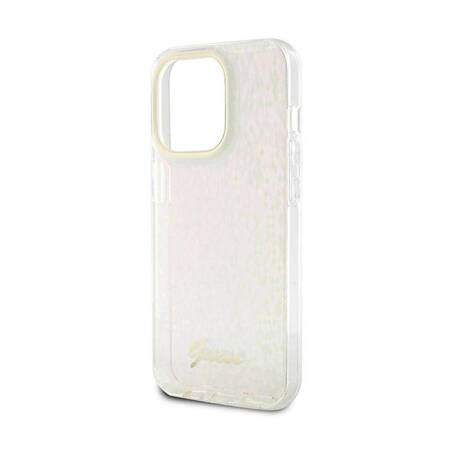 Guess IML Faceted Mirror Disco Iridescent - Etui iPhone 15 Pro (różowy)
