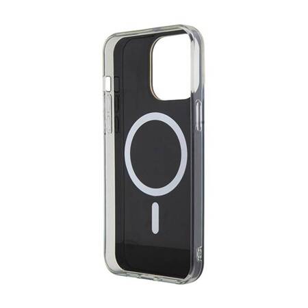 Guess IML Iridescent MagSafe - Etui iPhone 15 Pro (czarny)