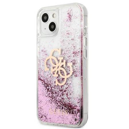 Guess Liquid Glitter 4G Big Logo - Etui iPhone 13 mini (różowy)