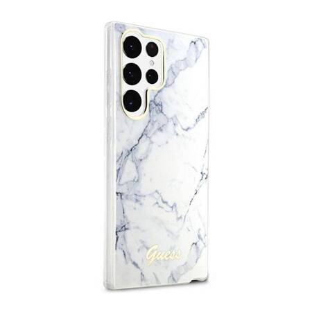 Guess Marble Collection - Etui Samsung Galaxy S23 Ultra (biały)