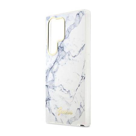 Guess Marble Collection - Etui Samsung Galaxy S23 Ultra (biały)