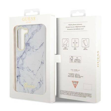 Guess Marble Collection - Etui Samsung Galaxy S23+ (biały)