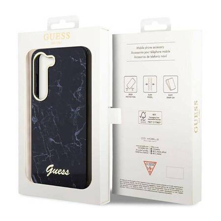 Guess Marble Collection - Etui Samsung Galaxy S23 (czarny)