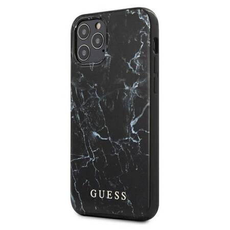 Guess Marble - Etui iPhone 12 Pro Max (czarny)