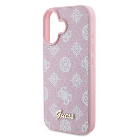 Guess Peony Script MagSafe - Etui iPhone 16 (różowy)