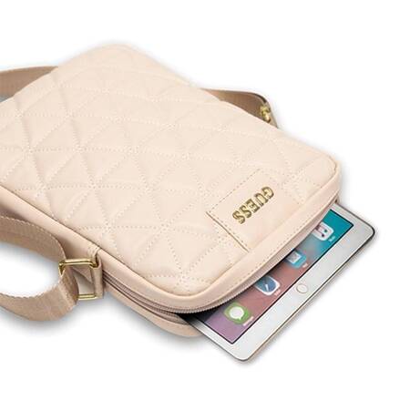 Guess Quilted Tablet Bag - Torba na notebooka / tablet 10 (różowy)