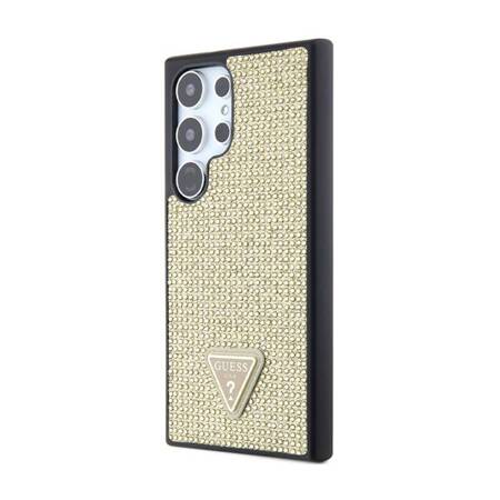 Guess Rhinestone Triangle - Etui Samsung Galaxy S24 Ultra (złoty)