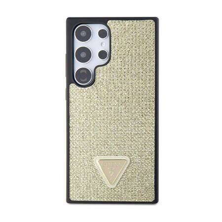 Guess Rhinestone Triangle - Etui Samsung Galaxy S24 Ultra (złoty)