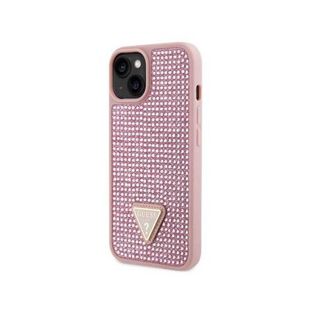 Guess Rhinestone Triangle - Etui iPhone 14 Plus (różowy)