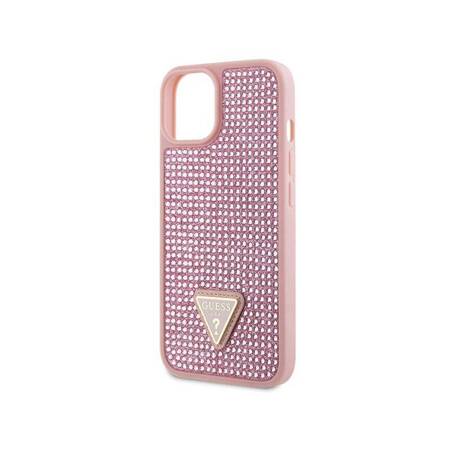 Guess Rhinestone Triangle - Etui iPhone 14 Plus (różowy)