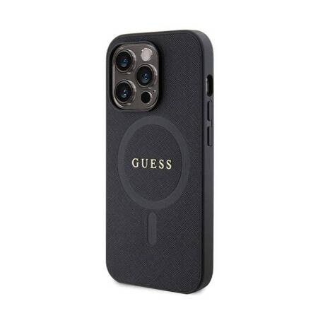 Guess Saffiano MagSafe - Etui iPhone 14 Pro (czarny)