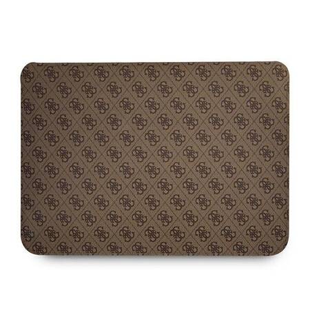 Guess Sleeve GUCS16P4TW 16" brązowy /brown 4G Uptown Triangle logo