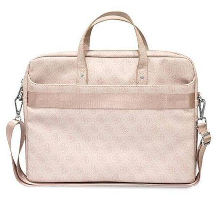 Guess Torba GUCB15P4TP 16" różowy/ pink Saffiano 4G Hot Stamp Triangle Logo