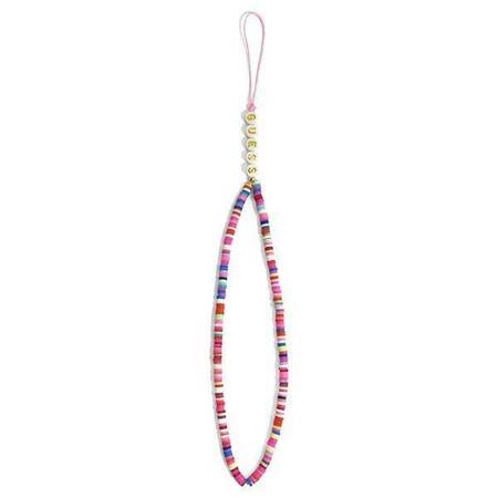 Guess zawieszka GUSTGMPP Phone Strap wielokolorowy różowy/multicolor pink Heishi Beads