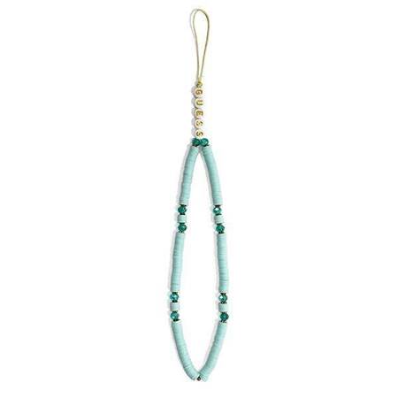 Guess zawieszka GUSTPEARP Phone Strap niebieski/blue Heishi Beads