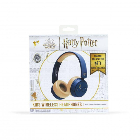 Harry Potter - Bezprzewodowe słuchawki nauszne Bluetooth V5.0 (Niebieski)