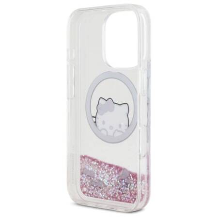 Hello Kitty Liquid Glitter Sweet Kitty Bows MagSafe - Etui iPhone 16 Pro Max (biały)