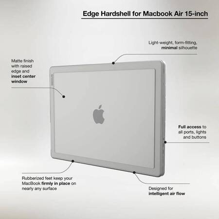 Incase Edge Hardshell Case - Etui MacBook Air 15" M3 (2024) / M2 (2023) (Clear)