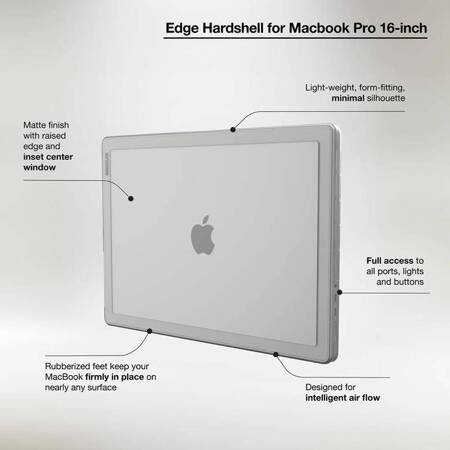 Incase Edge Hardshell Case - Etui MacBook Pro 16" (M4/M3/M2/M1/2024-2021) (Clear)