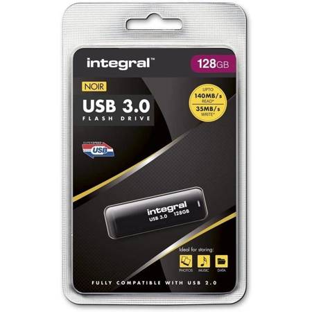 Integral Noir - Pendrive 128GB USB 3.0 (Czarny)