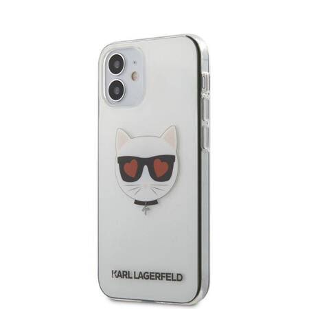 Karl Lagerfeld Choupette Head Heart - Etui iPhone 12 Mini (przezroczysty)