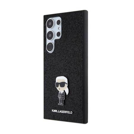 Karl Lagerfeld Fixed Glitter Ikonik Logo Metal Pin - Etui Samsung Galaxy S24 Ultra (czarny)