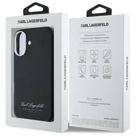 Karl Lagerfeld Hotel RSG - Etui iPhone 16 (czarny)