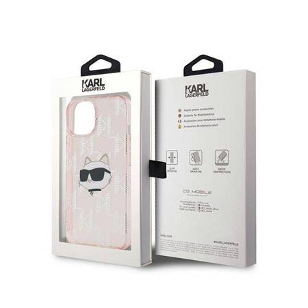 Karl Lagerfeld IML Choupette Head & Monogram - Etui iPhone 13 (różowy)